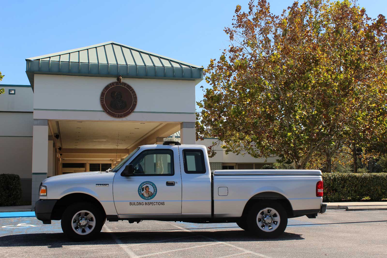 Inspections vehicle at 9199 113th Street, Seminole, FL 33772