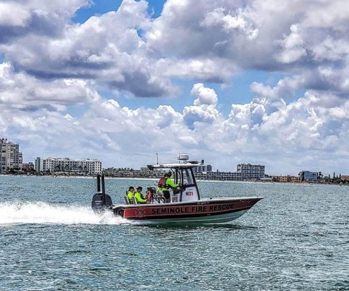 Seminole Fire Rescue boat on the water