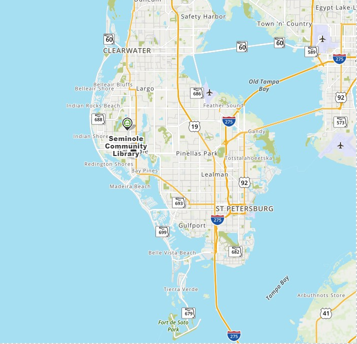 Seminole Community Library Map of Pinellas